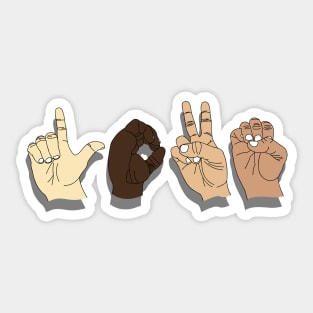 asl love Sticker